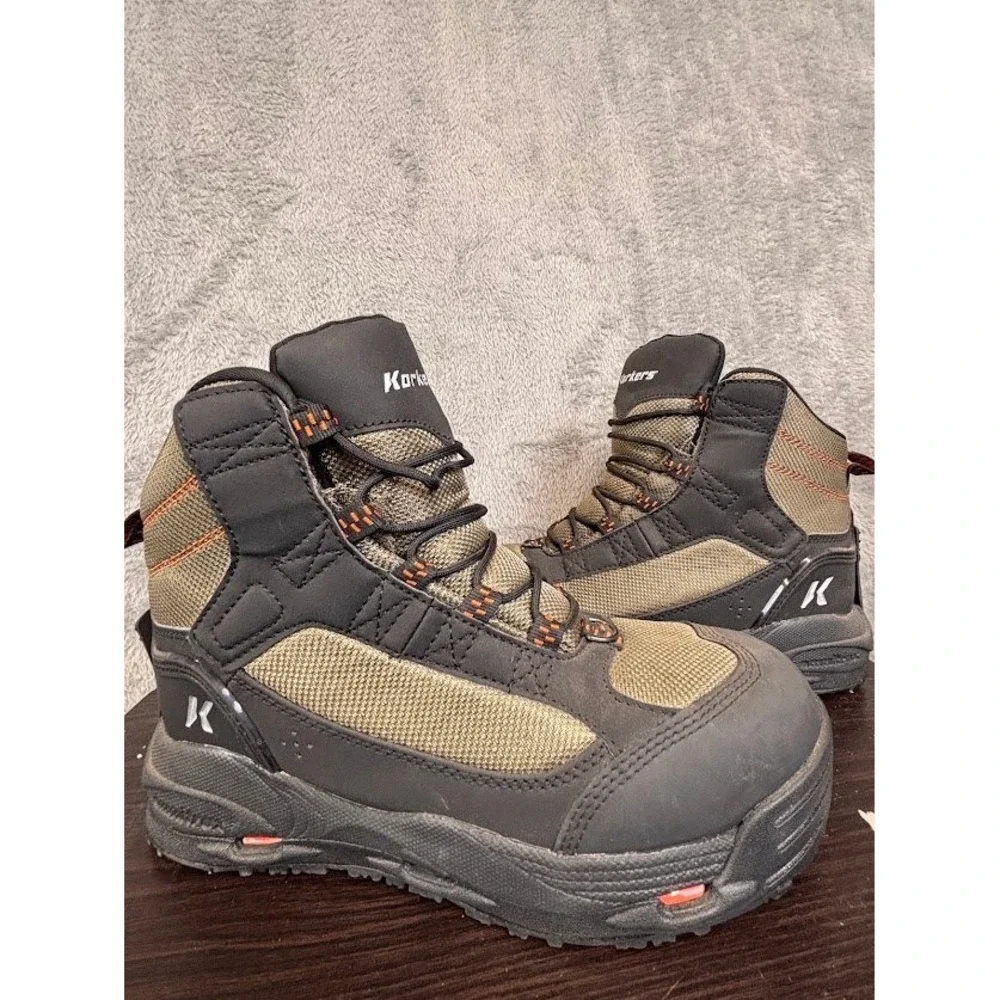 Korkers Greenback Wading Boots Mens 10 FB4801 Olive Black Kling-On Soles